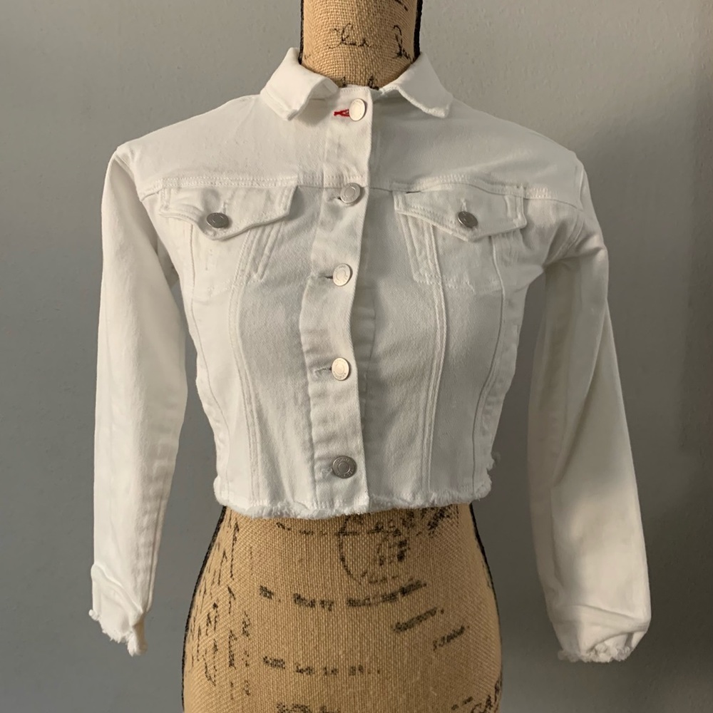 Tommy Hilfiger white jean jacket!!
